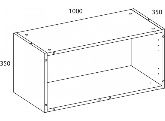 TETRA Корпус антресоли 100/35. Цвет ПЕРСИДСКИЙ ЖЕМЧУГ