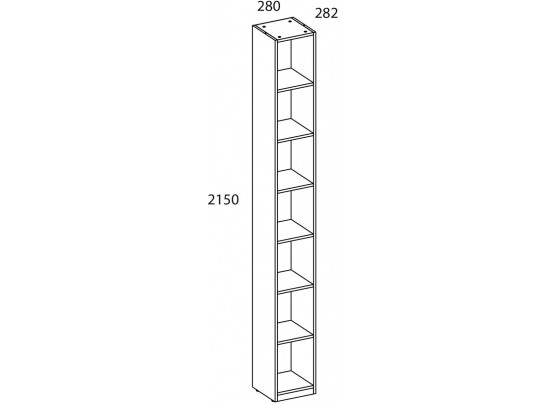 TETRA Стеллаж 215. Цвет ПЕРСИДСКИЙ ЖЕМЧУГ