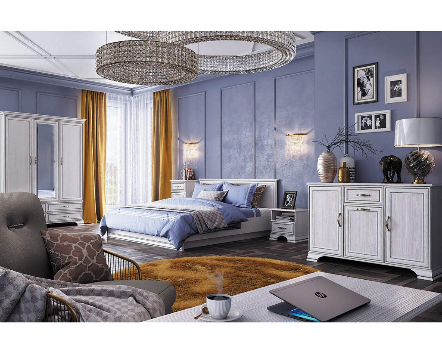 Кровать 160 с подъемником, TIFFANY, цвет вудлайн кремовый