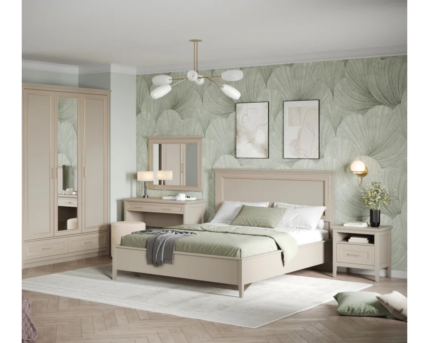Кровать Классик серый глиняный LOZ160x200