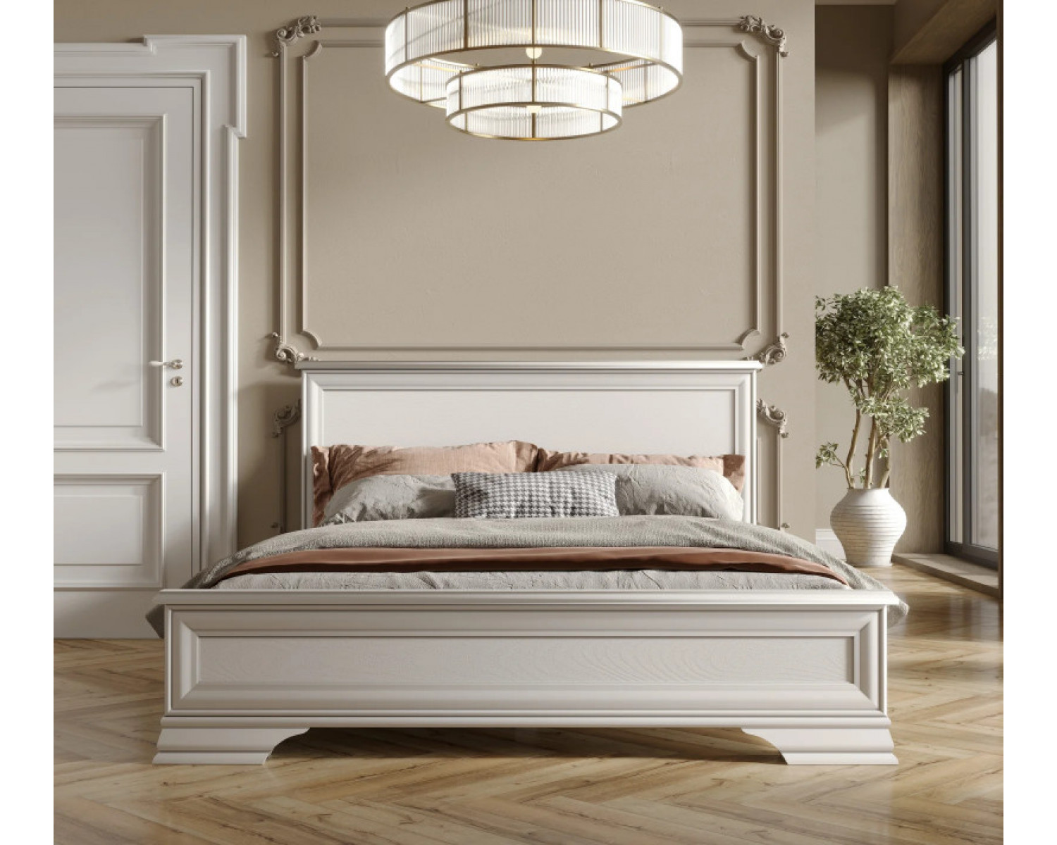 Кровать Кентаки белый LOZ160x200