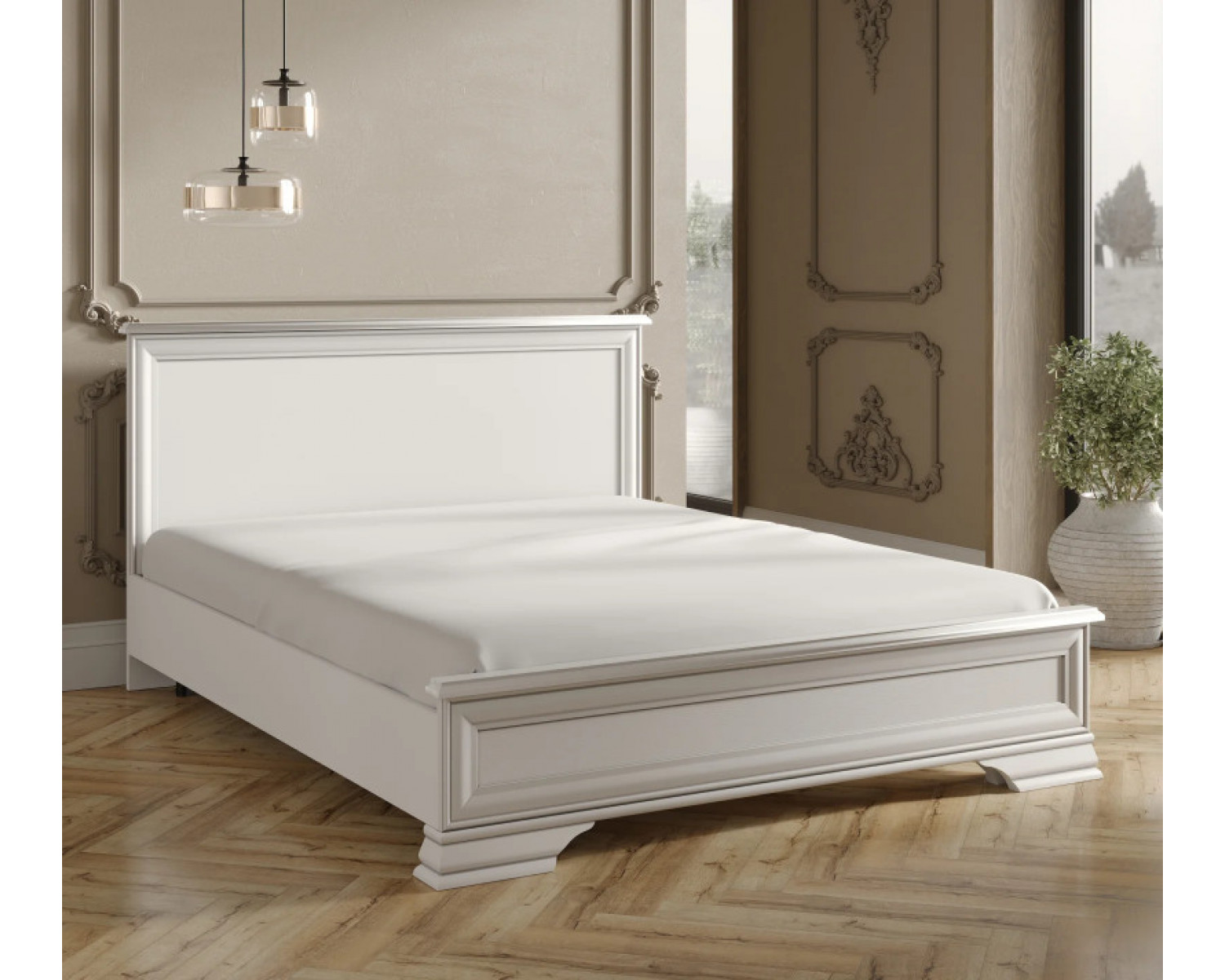 Кровать Кентаки белый LOZ160x200