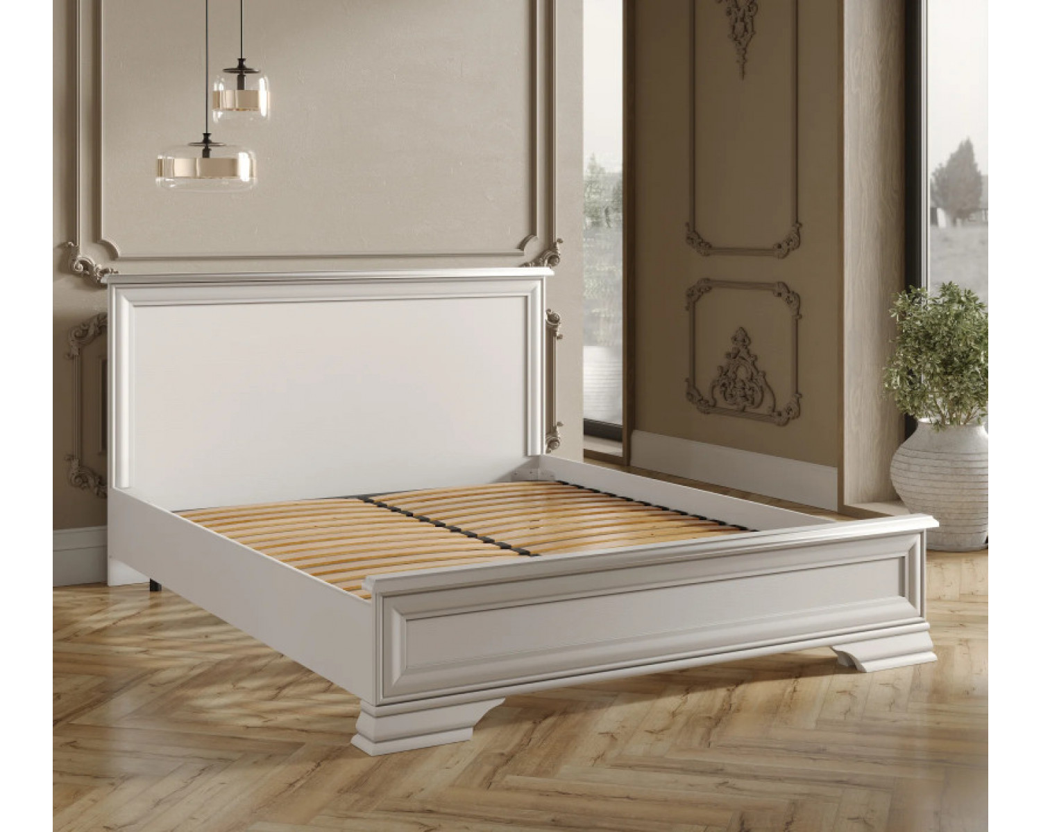 Кровать Кентаки белый LOZ160x200