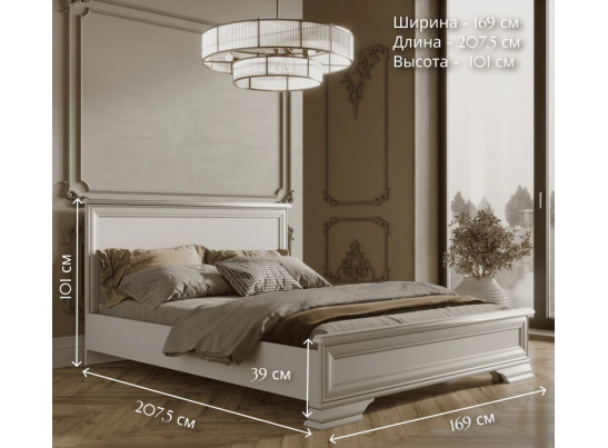 Кровать Кентаки белый LOZ160x200
