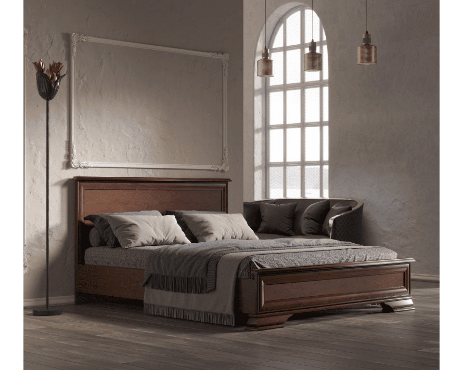 Кровать Кентаки каштан LOZ160x200