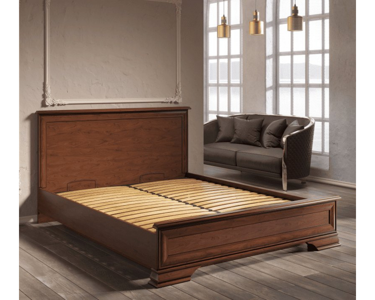 Кровать Кентаки каштан LOZ160x200