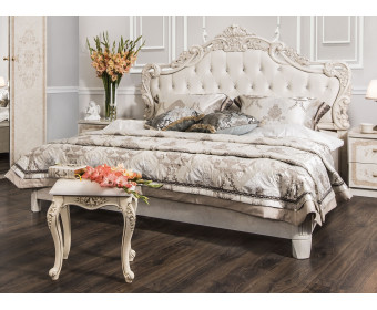 Кровать Патрисия 160x200 см крем корень глянец