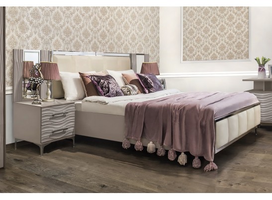 Кровать 160X200 Гравита, серый камень глянец
