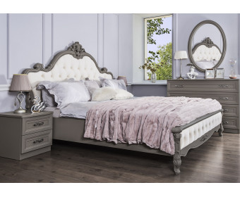 Кровать Мишель Лайт 180x200 см серый камень
