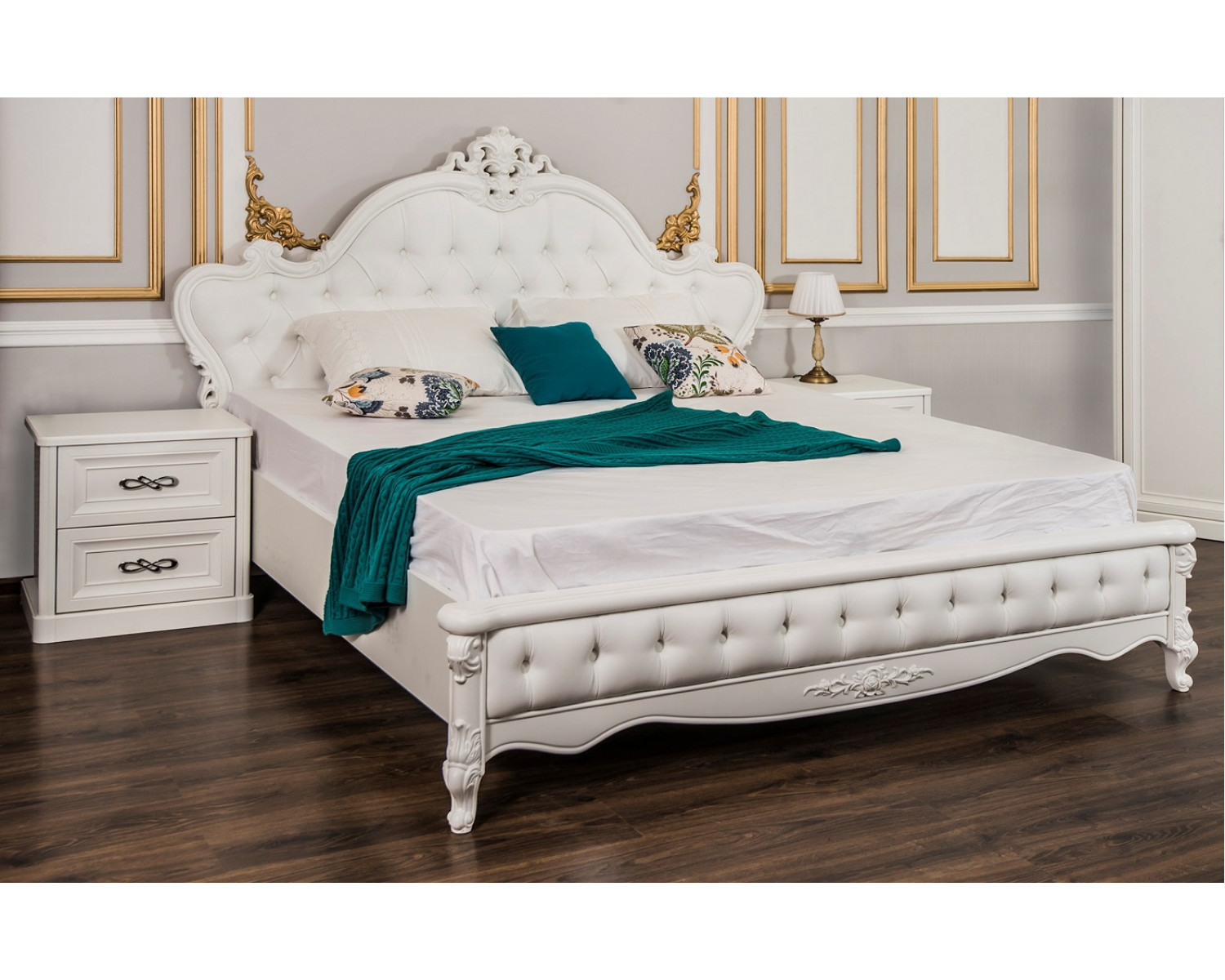 Кровать Мишель 160x200 см белый матовый