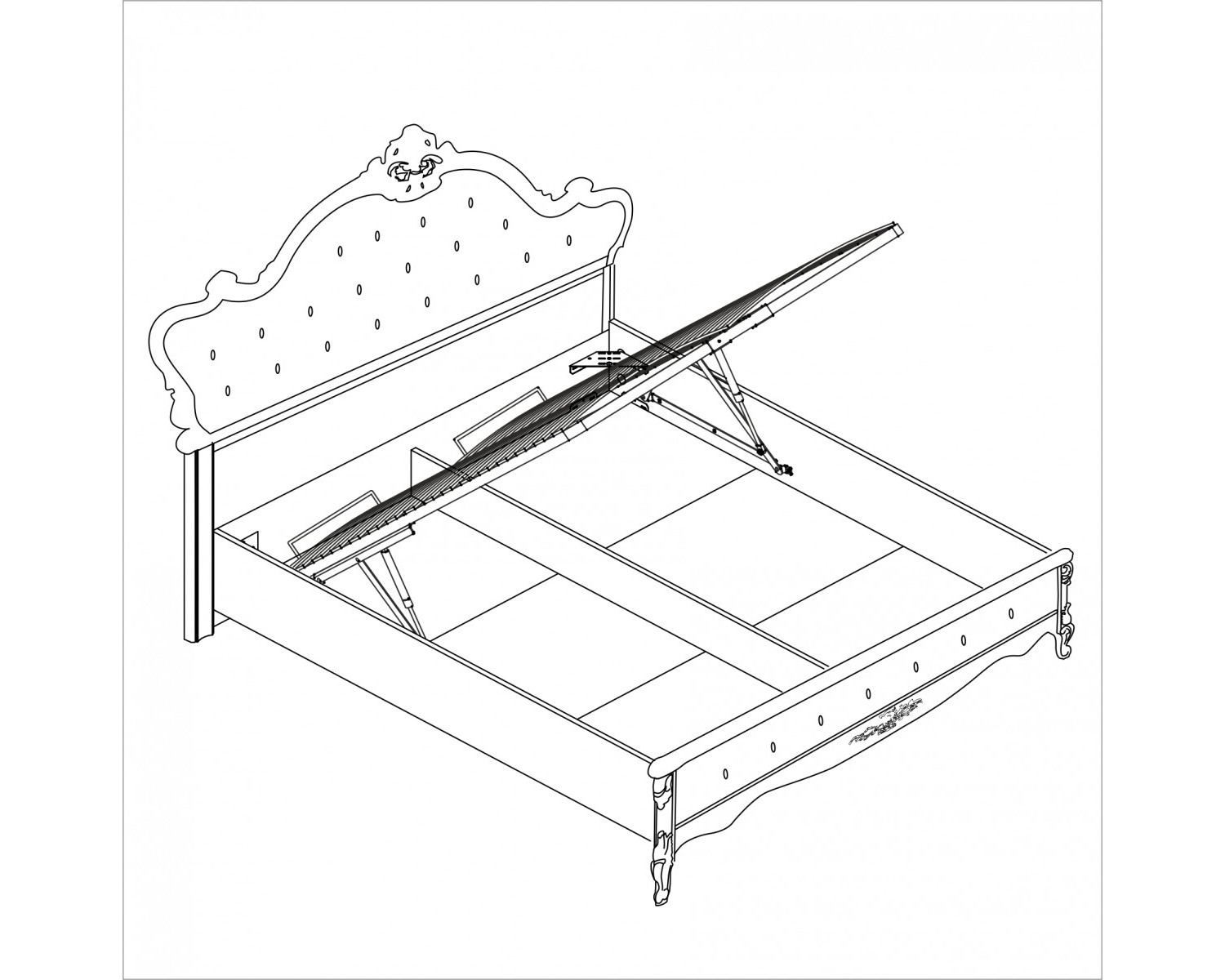 Кровать Мишель 180x200 см белый матовый