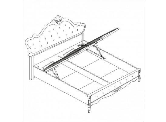 Кровать Мишель 180x200 см белый матовый