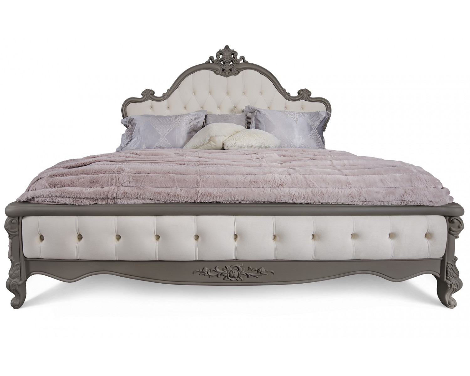 Кровать Мишель Лайт 160x200 см серый камень