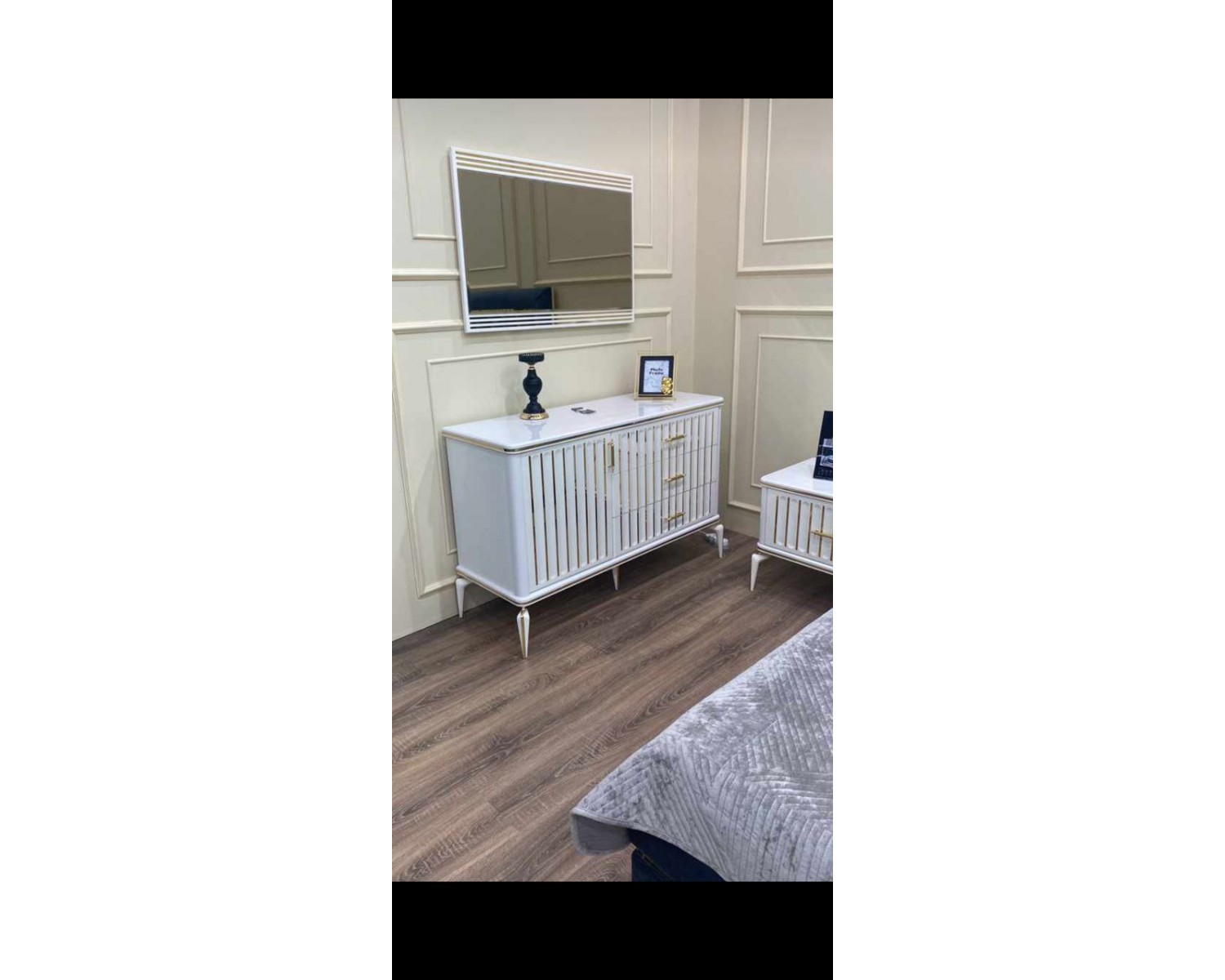 Спальня "Монако" (6ти ств. кровать 1,8,ламели) белый