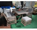 Обеденный комплект ALBERT из искусственного ротанга