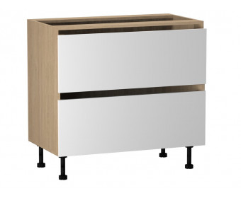 Стол с ящиками СЯ-90 (2), Женева Дуб Палермо/Белый матовый