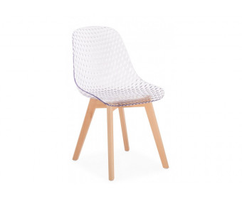 Пластиковый стул Vart clear / wood