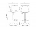 Барный стул Soft white / chrome