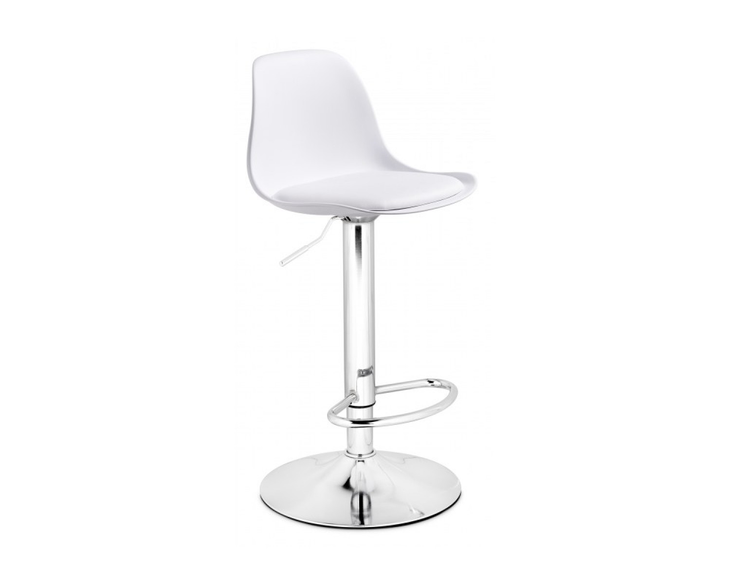 Барный стул Soft white / chrome