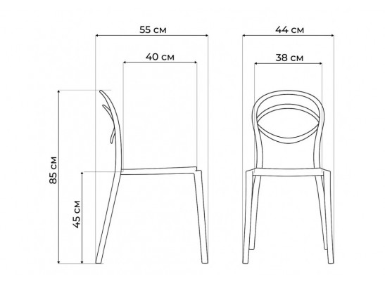 Пластиковый стул Simple white