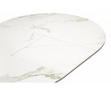Керамический стол Нельсон 100(140)х100х76 alpine white / черный