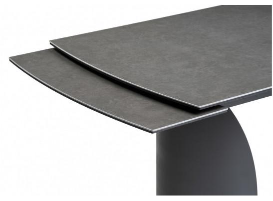 Керамический стол Готланд 160(220)х90х79 ink gray / черный