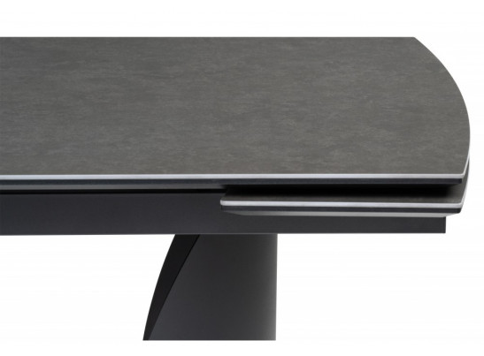 Керамический стол Готланд 160(220)х90х79 ink gray / черный