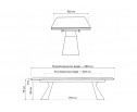 Керамический стол Денхольм 240(290)х100х75 rystal onyx bianco / черный