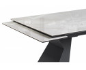 Керамический стол Денхольм 240(290)х100х75 rystal onyx bianco / черный