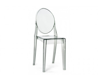 Пластиковый стул Victoria clear gray