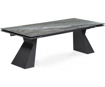 Керамический стол Денхольм 240(300)х100х75 mosco nero matt / черный