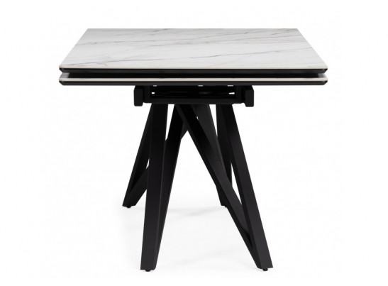 Керамический стол Вилсон 160(220)х89 белый gilt white / черный