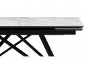 Керамический стол Вилсон 160(220)х89 белый gilt white / черный