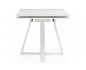 Керамический стол Памелла 140 (200) х 80 белый мрамор alpin white / snow white / белый