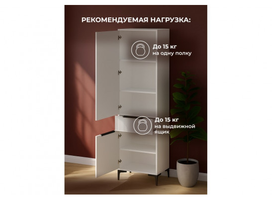 Шкаф Иадама белый / белый глянец