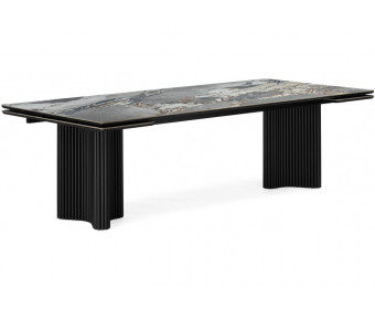 Керамический стол Мален 240x110 mineral stone baldoser / черный