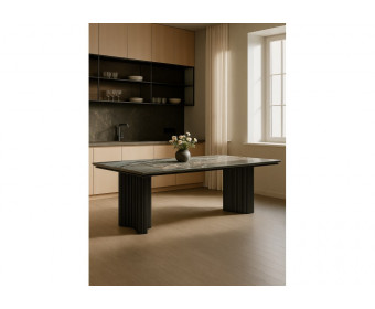 Керамический стол Мален 240x110 mineral stone baldoser / черный