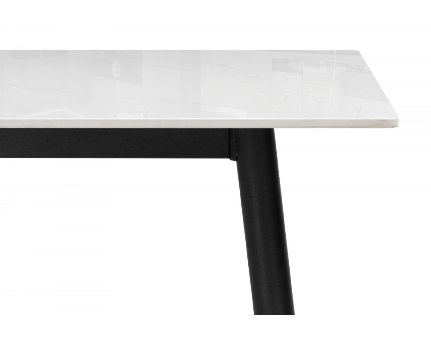 Стол Rion 120 белый мрамор / черный