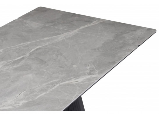 Керамический стол Вейв 160(220)х89 larka grey / черный