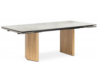 Керамический стол Монерон 200x100 brecha crema elegance / дуб монтана