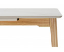 Стол Halmar 140(180)x80 белый спеченный камень / светлое дерево