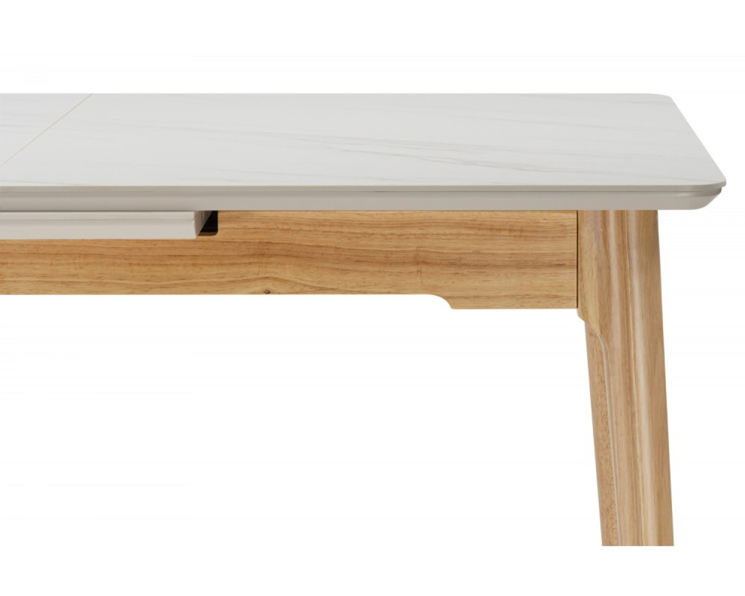 Стол Halmar 140(180)x80 белый спеченный камень / светлое дерево
