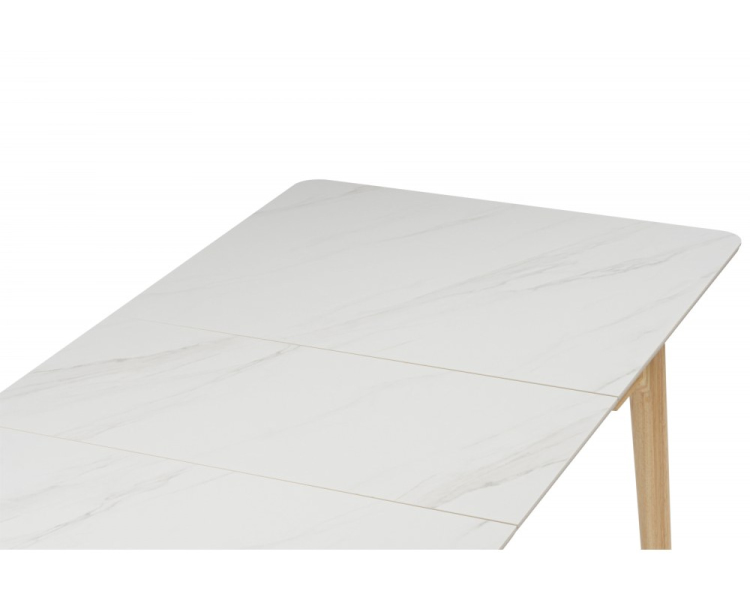 Стол Halmar 140(180)x80 белый спеченный камень / светлое дерево