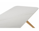 Стол Unika 180x80 белый спеченный камень / светлое дерево