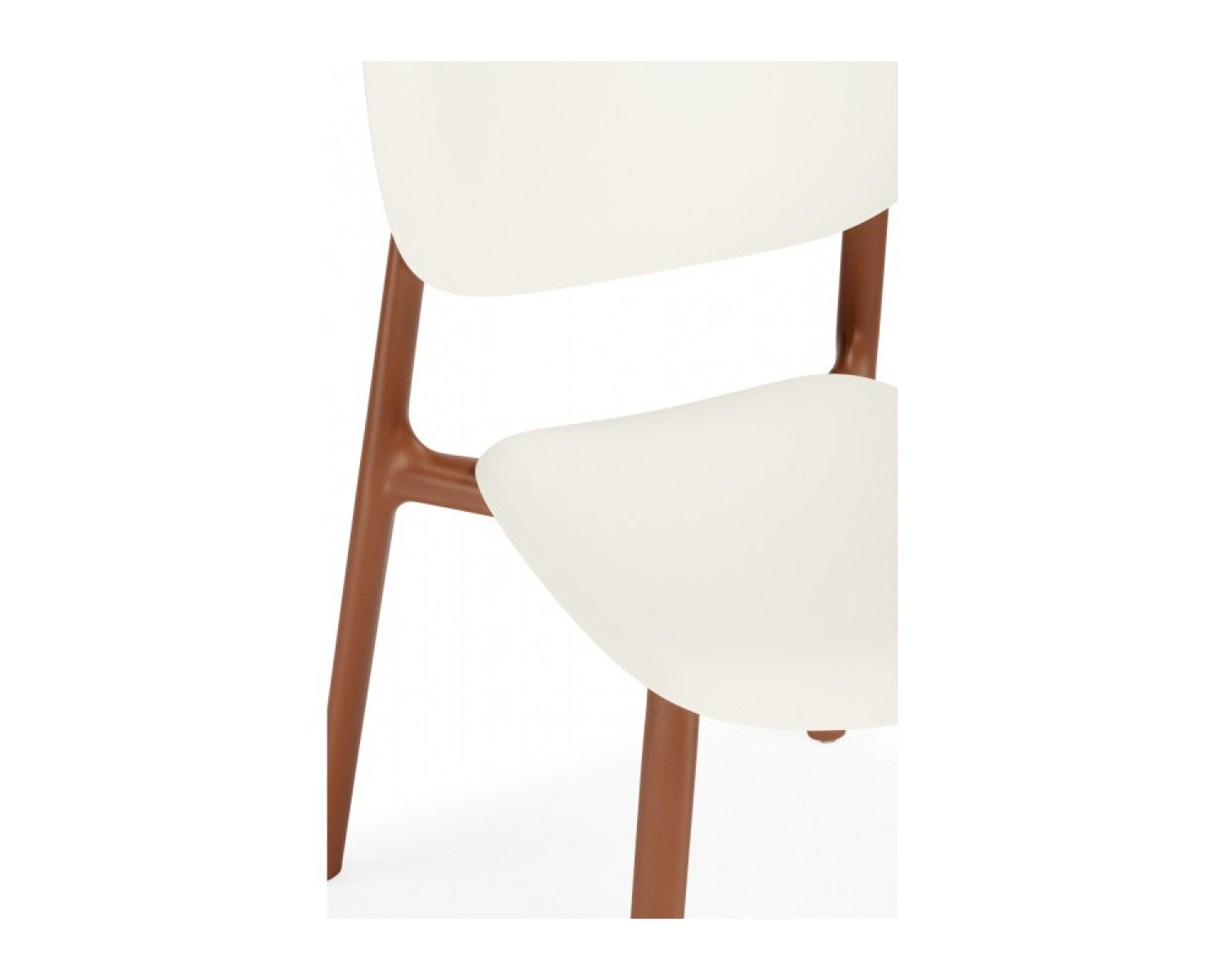 Пластиковый стул Mokka brown / milky