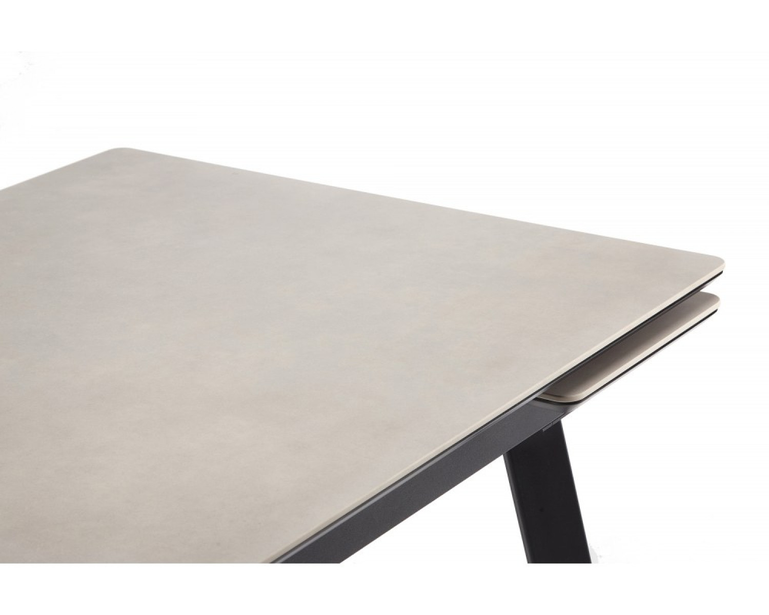 Керамический стол Норман 120(180)х80 carmen light grey / черный