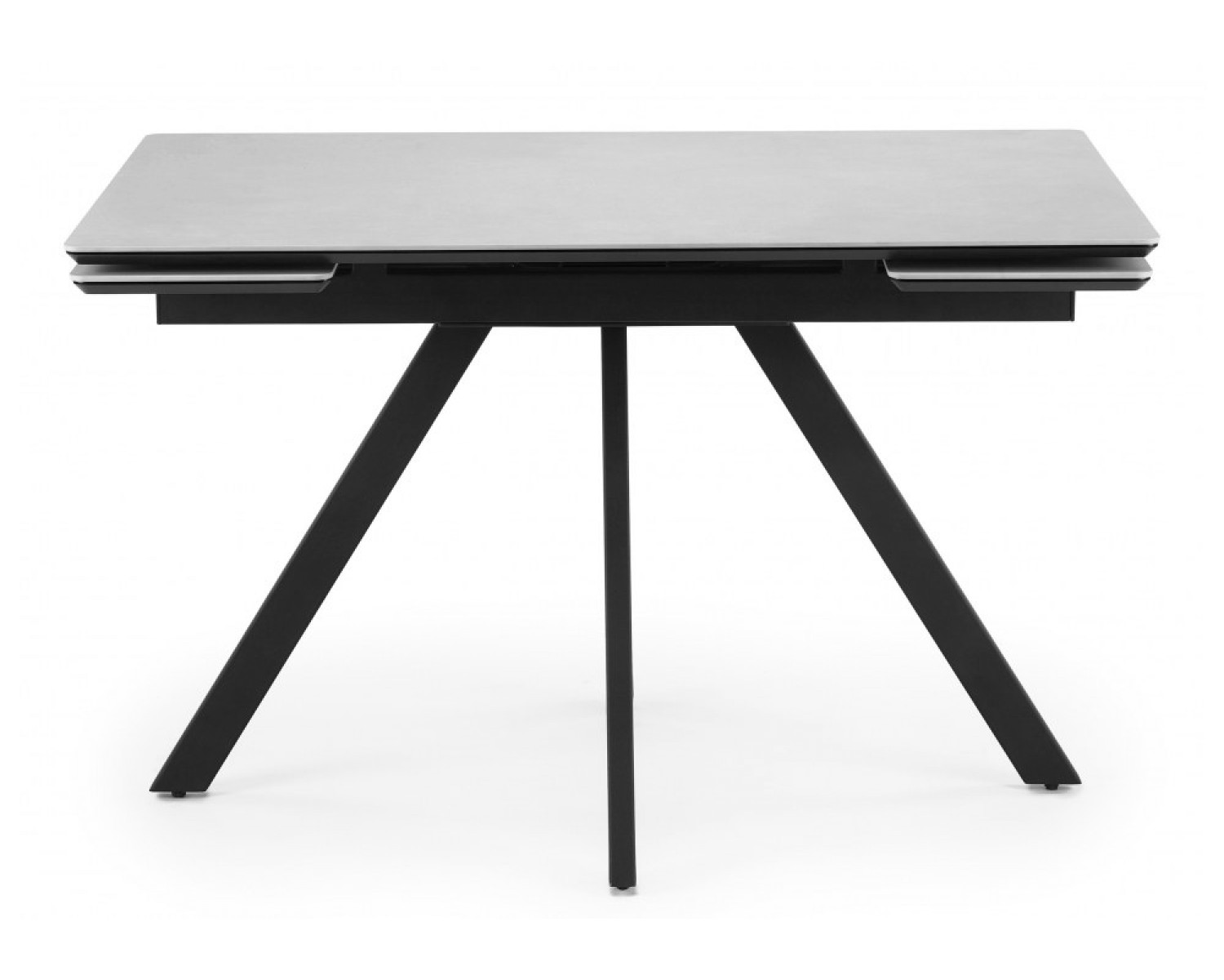 Керамический стол Вилли 120(180)х80 сarmen light grey / черный