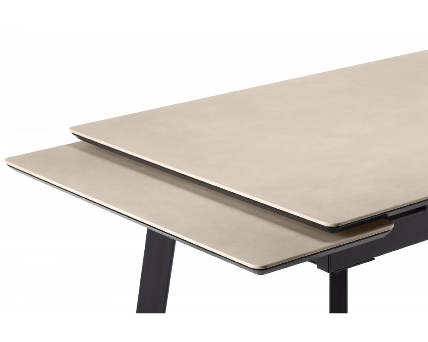 Керамический стол Норман 140(200)х80 carmen light grey / черный
