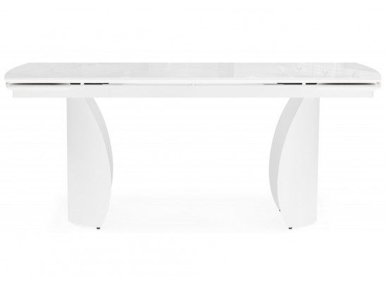 Керамический стол Готланд 180(240)x90 statuario titan gloss / белый