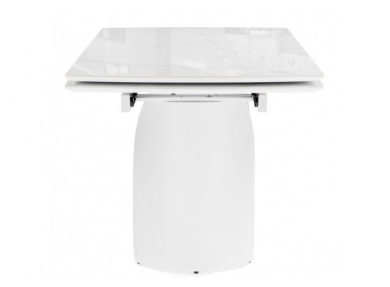 Керамический стол Готланд 180(240)x90 statuario titan gloss / белый